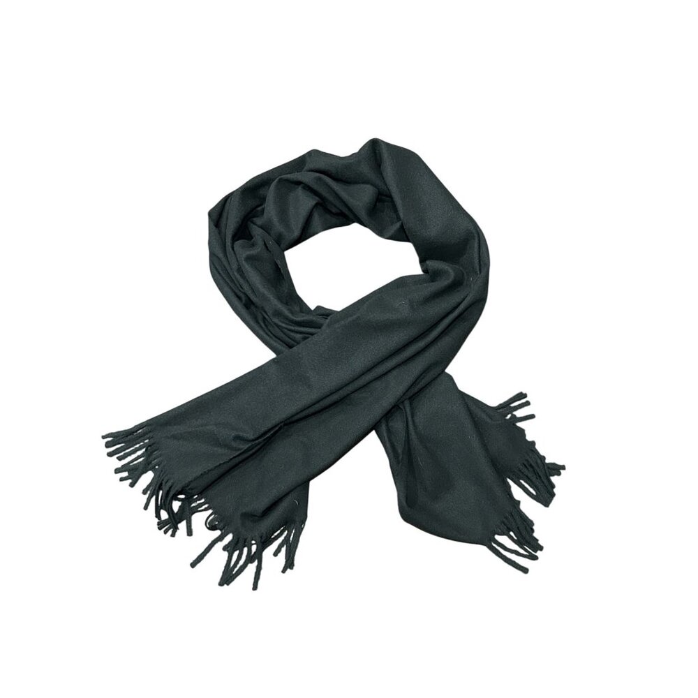 Luxurious Black Virgin Wool Scarf By Sky Cashmere NWT